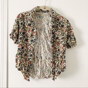 Vintage Floral button down t-shirt